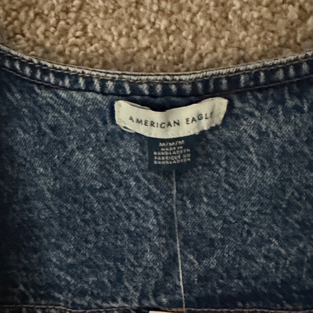NWTS American Eagle Outfitters Dark Blue Denim Vest - Picture 3 of 4